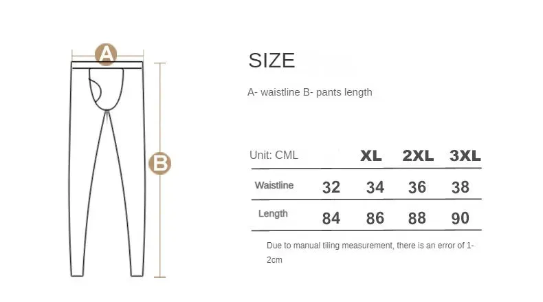 Aidase Long Johns Mens Underwear Pant Solid Cotton Mens Leggings Sexy Bulge Pouch Winter Warm Thermal Pants Tight Underpants