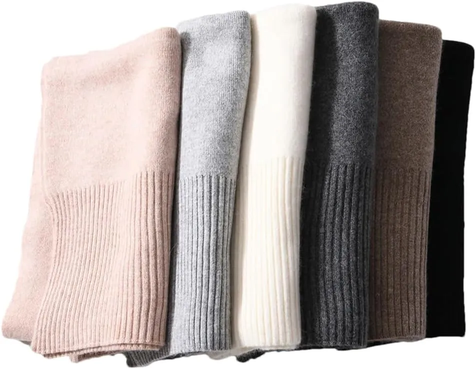 DBFBDTU Women's Scarf Winter Warm Muffler Wool Blend Knitted Scarves For Ladies Autumn Female