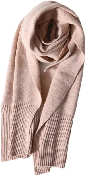 DBFBDTU Women's Scarf Winter Warm Muffler Wool Blend Knitted Scarves For Ladies Autumn Female