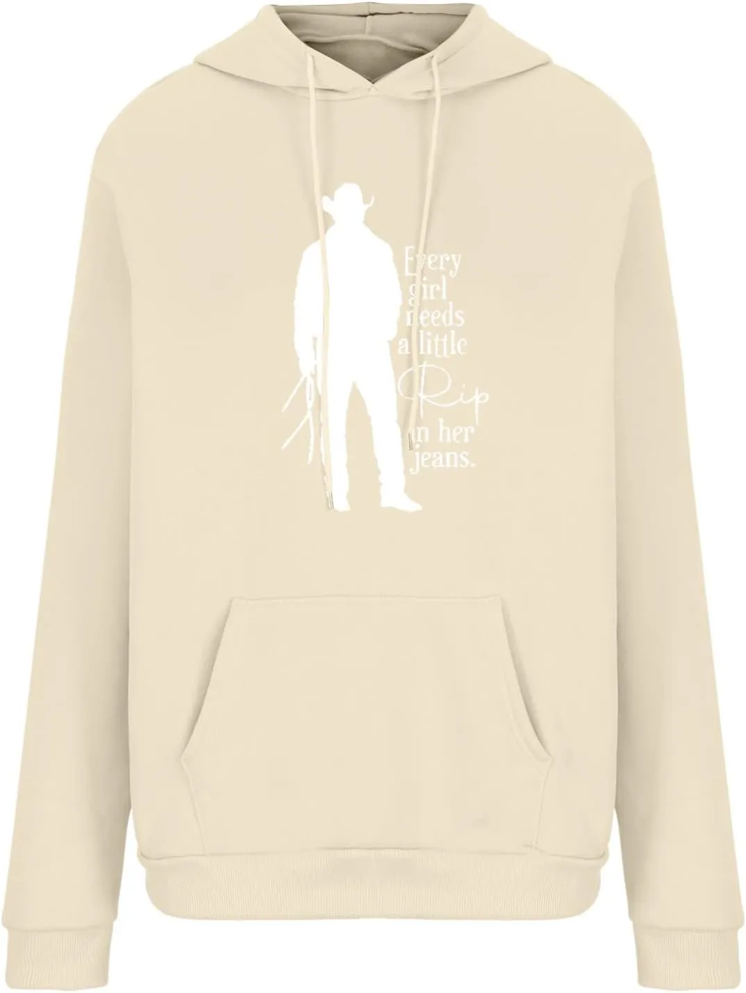 Every Girl Needs A Little Rip in Her Jeans Women Long Sleeve Hoodies Sweatshirts Drawstring Pullovers Tops Vintage Clothes