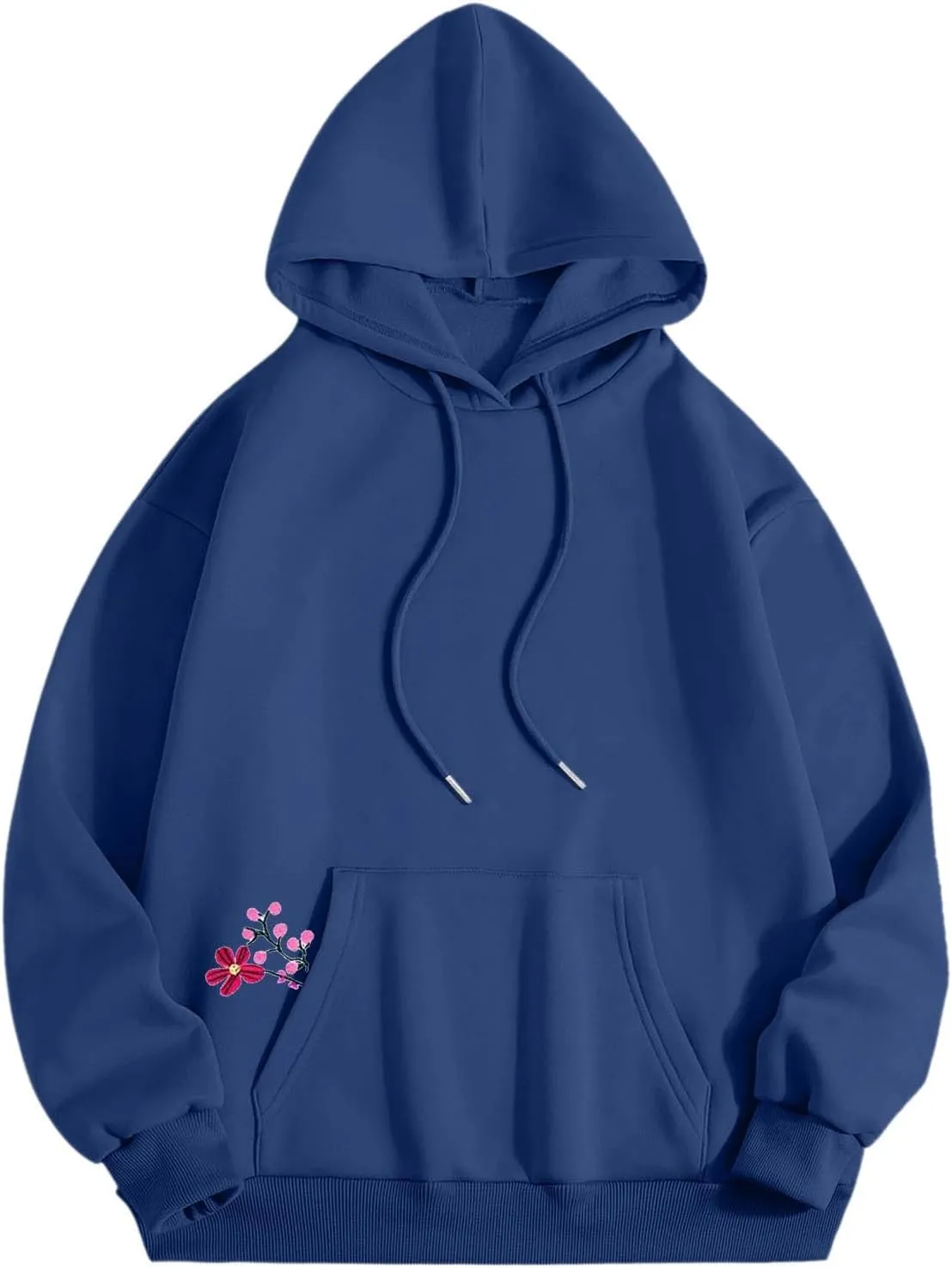 Floral Graphic Hoodies for Women Novelty Floral Flower Print Sweatshirts for Teen Girls Y2k Sweatshirt With Pockets