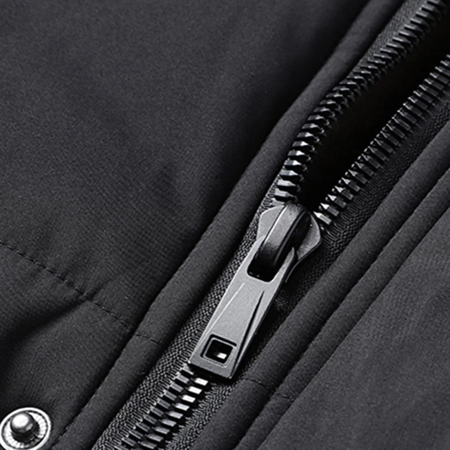 Mens Puffer Jacket Fleece Lined Down Coat Hooded Quilted Jacket Plus Size Padded Coat Warm Insulated Jacket Winter Coat