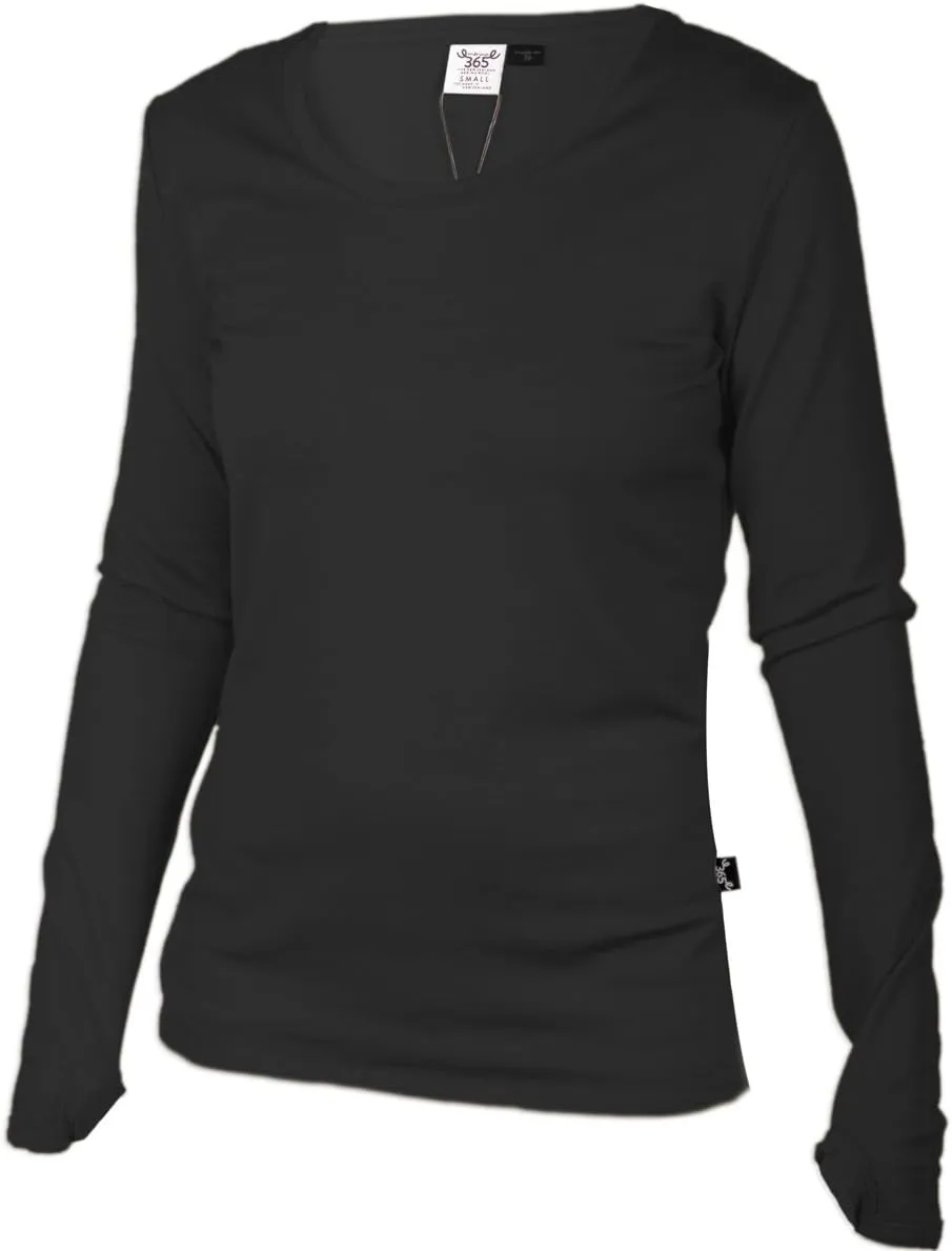 Merino 365 OG Women's 100% New Zealand Merino, Long Sleeve Top, Thumbloops