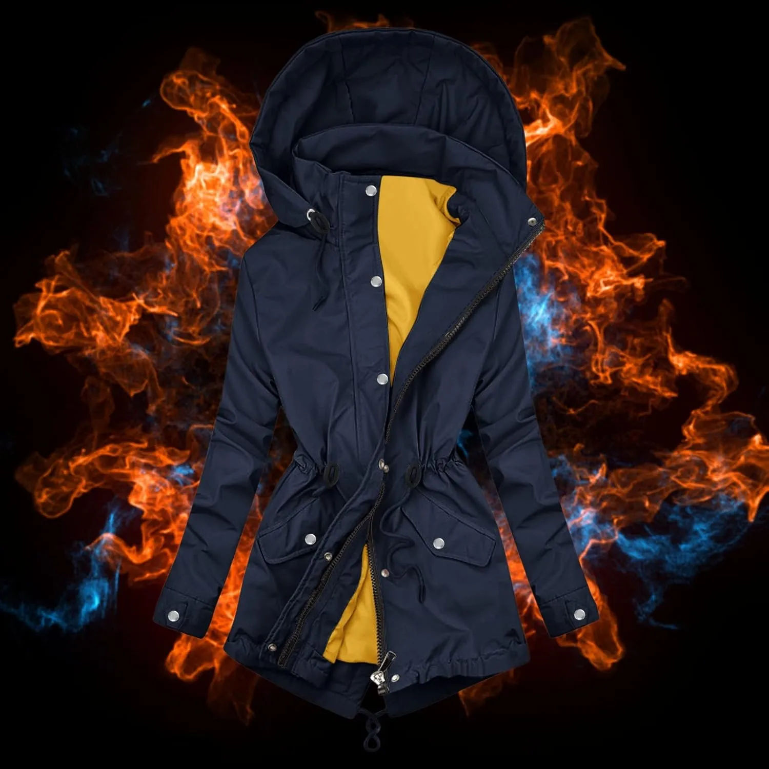 Womens Long Puffer Coat Lightweight Down Jacket Packable Parkas Jacket Maxi Water-Resistant Warm Hooded Padded Coat
